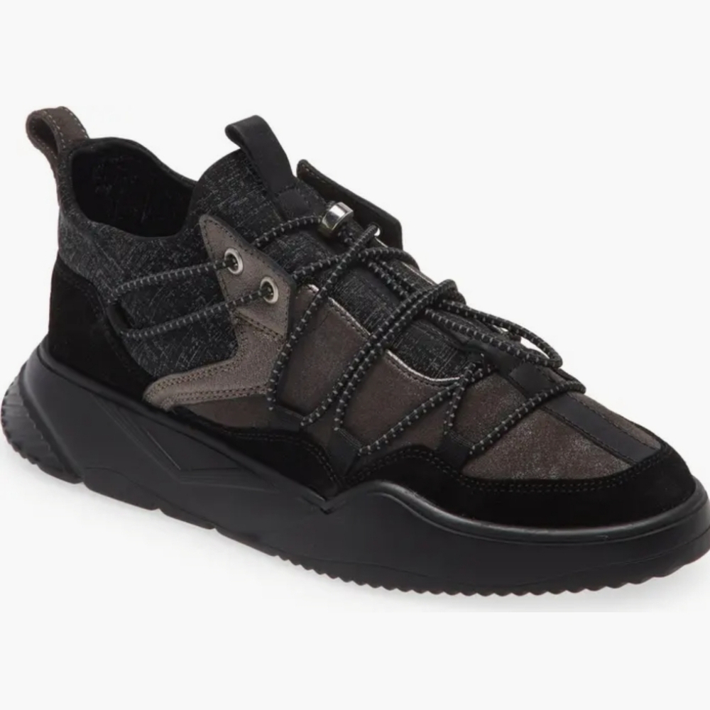 VOILE BLANCHE Joshee Low Top Sneaker Black Grey Reflective NWOT 7
